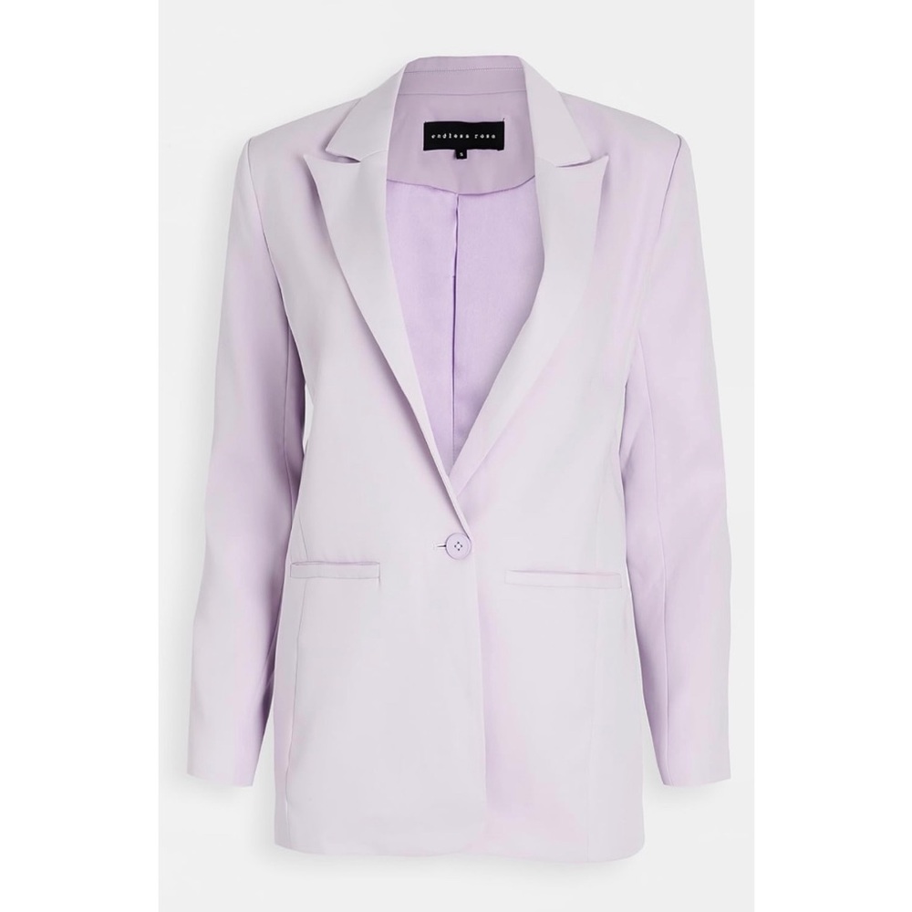 Endless Rose Lavender Single-Button Blazer